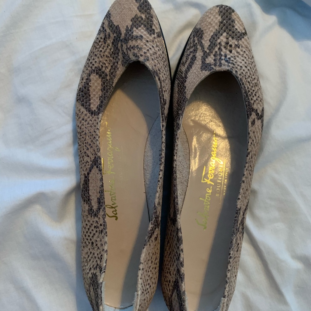 Salvatore Ferragamo Snakeskin Flats